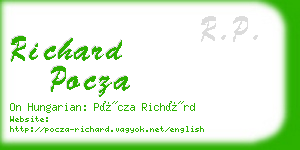 richard pocza business card